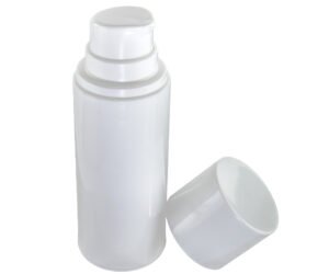 Airless Pump Bottles – White Plastic with Cap