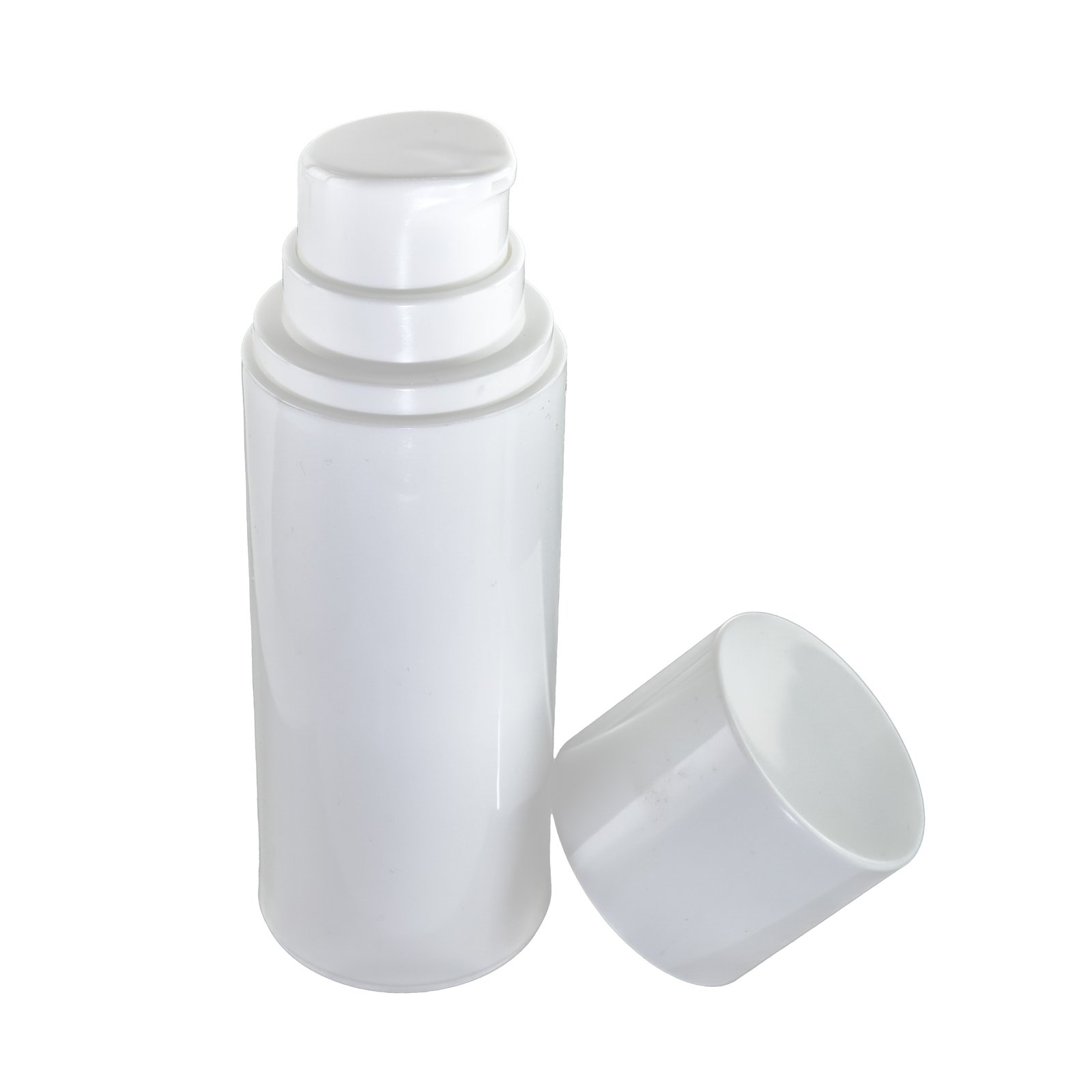 Airless Pump Bottles – White Plastic with Cap