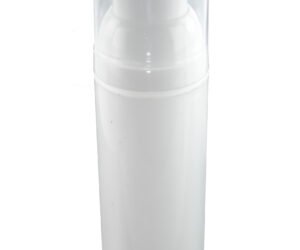 Airless Pump Bottle – White with Clear Cap