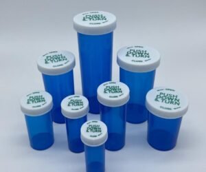Blue Vials Push & Turn Child Resistant