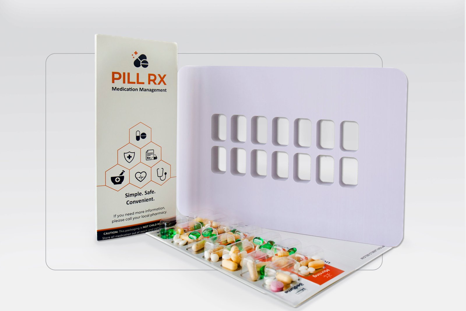 PillRx 2×7 Tri-Fold Medication Card – 250 pcs/box