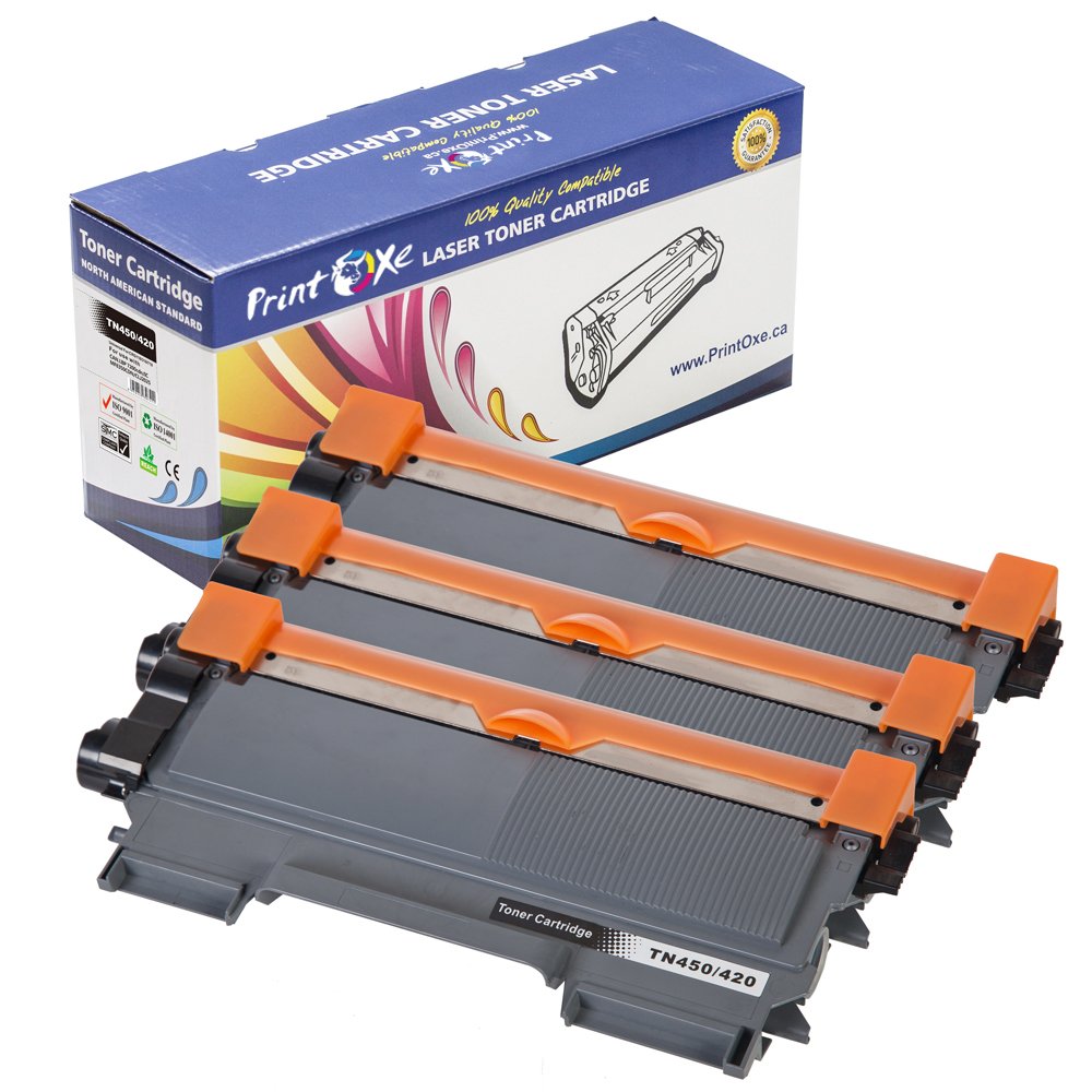 TN450 Compatible 3-Pack Toner Cartridges for Brother Printers
