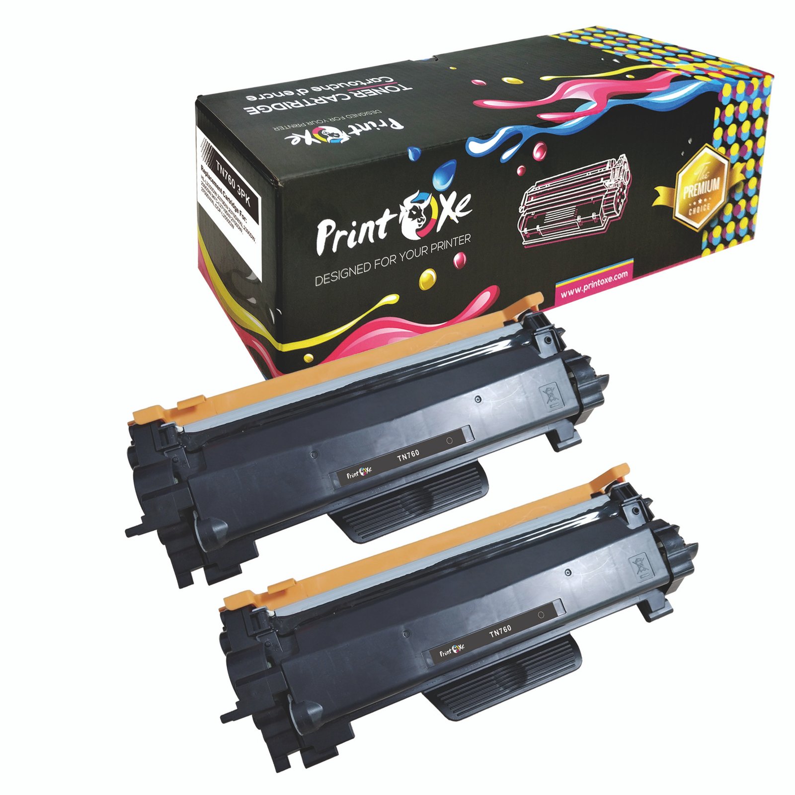 TN760 Compatible 2-Pack High Yield Toners for Brother Printers