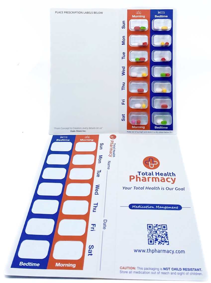 Total Health 2×7 Tri-Fold Blister Pack Cards – 250 pcs/box