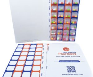Total Health 4×7 Tri-Fold Blister Pack Card – Medication Management System