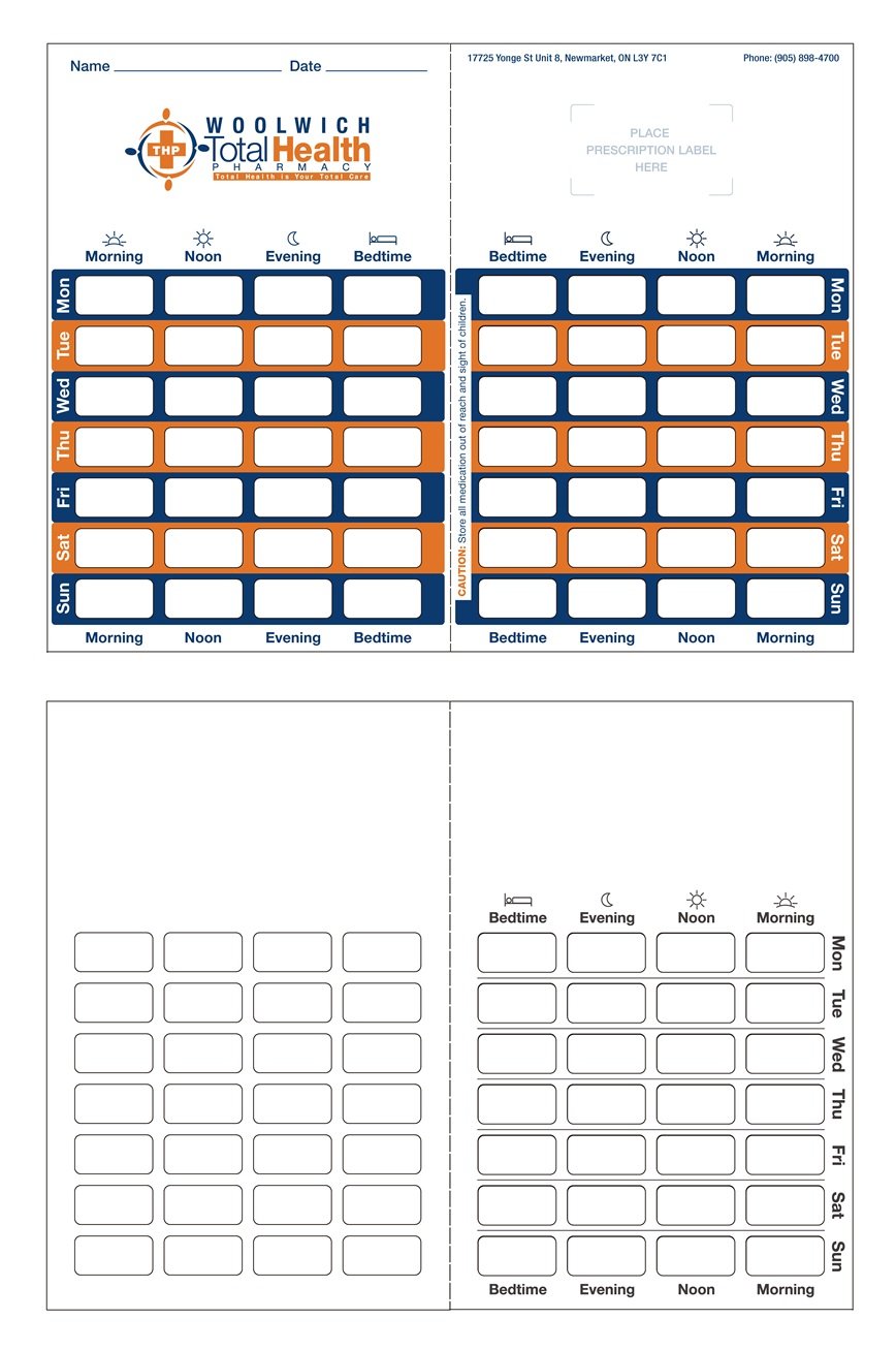 (Bi-fold) 4 x 7 - TOTAL HEALTH (for 10 blister)