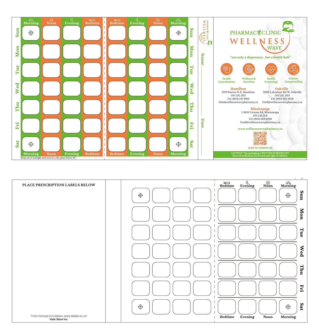 (Tri-fold) 4 x 7 - WELLNESS PHARMACY (for 25 blister)