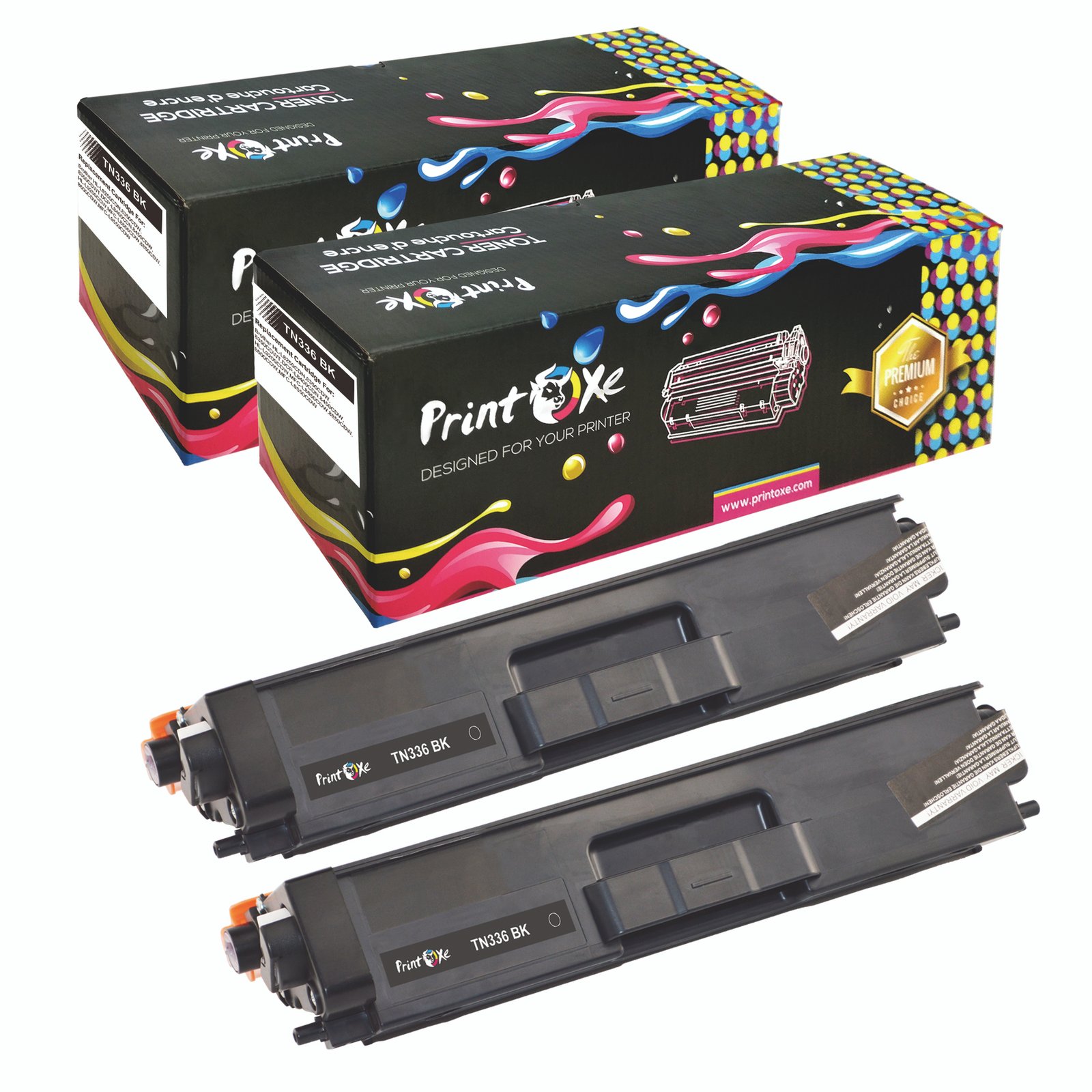 TN336 BLACK – Compatible 2-Pack High Yield Toner Cartridges (TN336 / TN326)