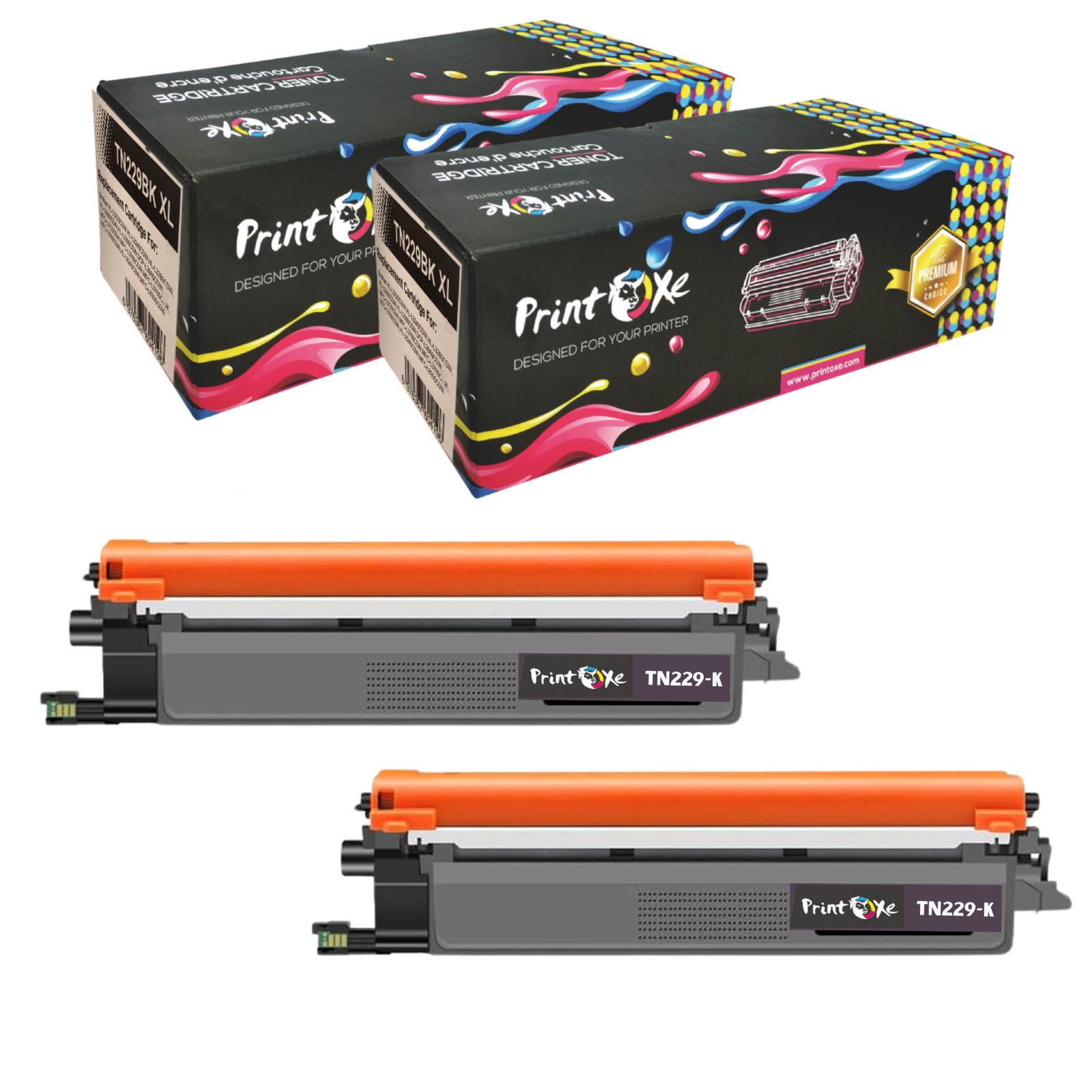 TN229 Compatible 2 BLACK Toner Cartridges